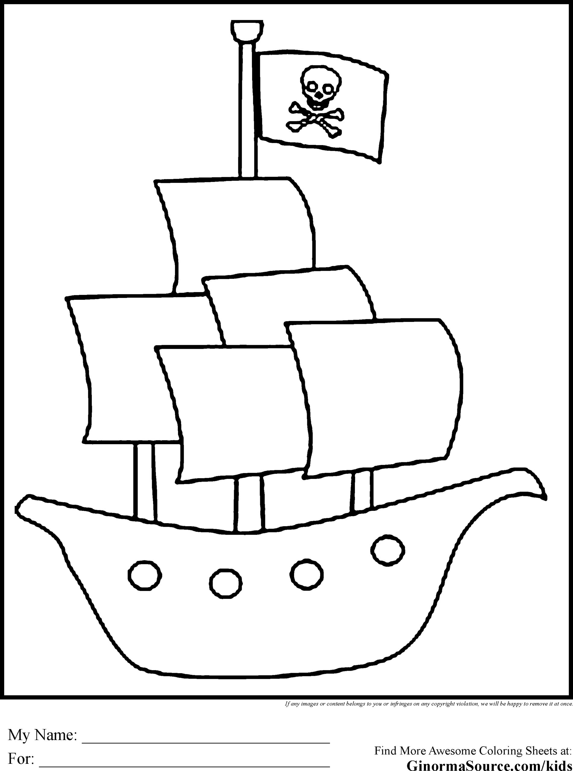 Pirate Ship Coloring Pages To Download And Print For Free