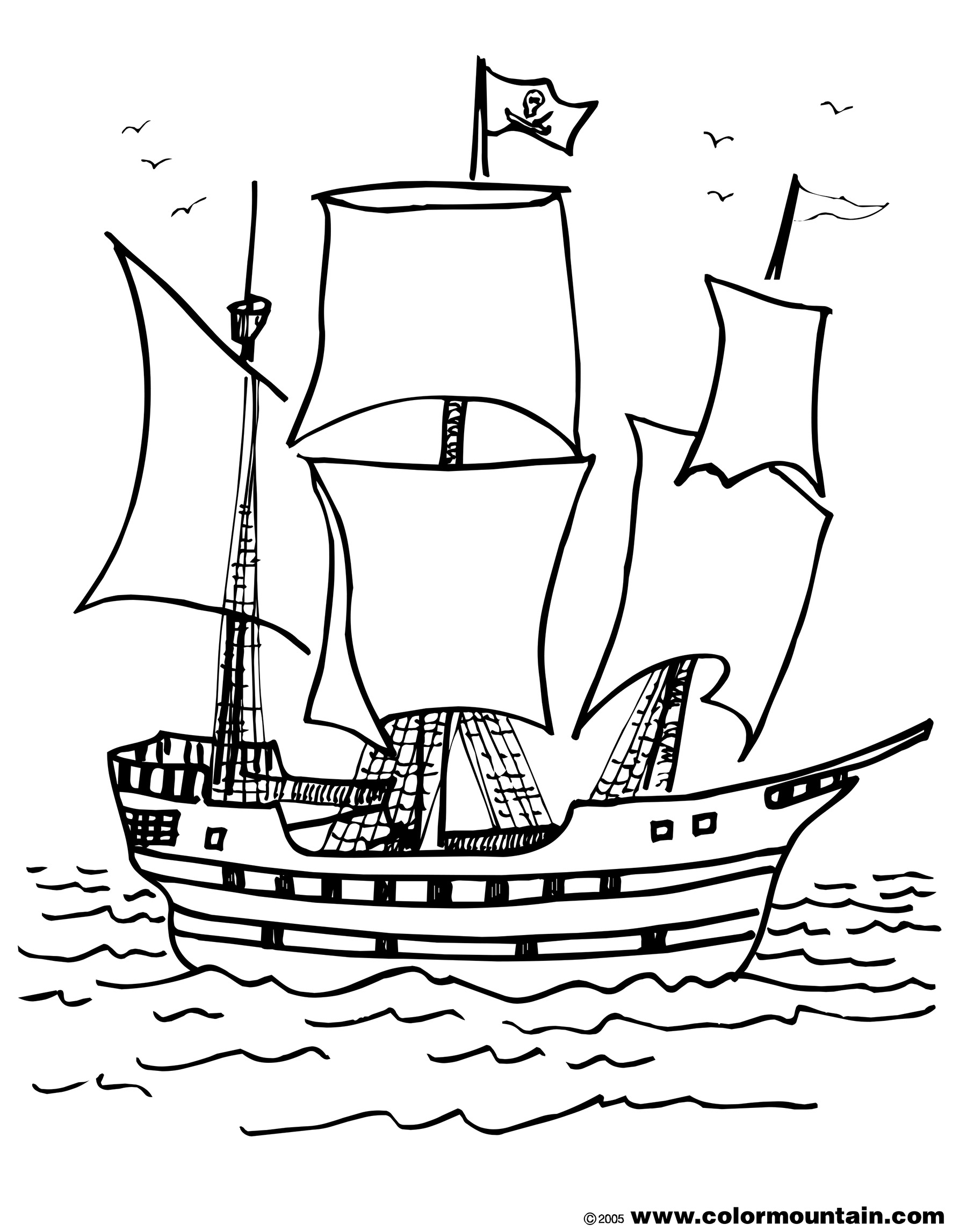 Pirate Ship Coloring Pages To Download And Print For Free