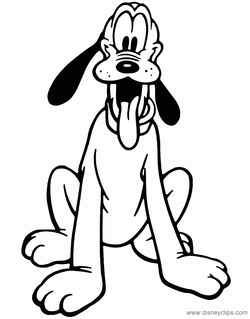 Pluto Coloring Pages 4 Disneyclips