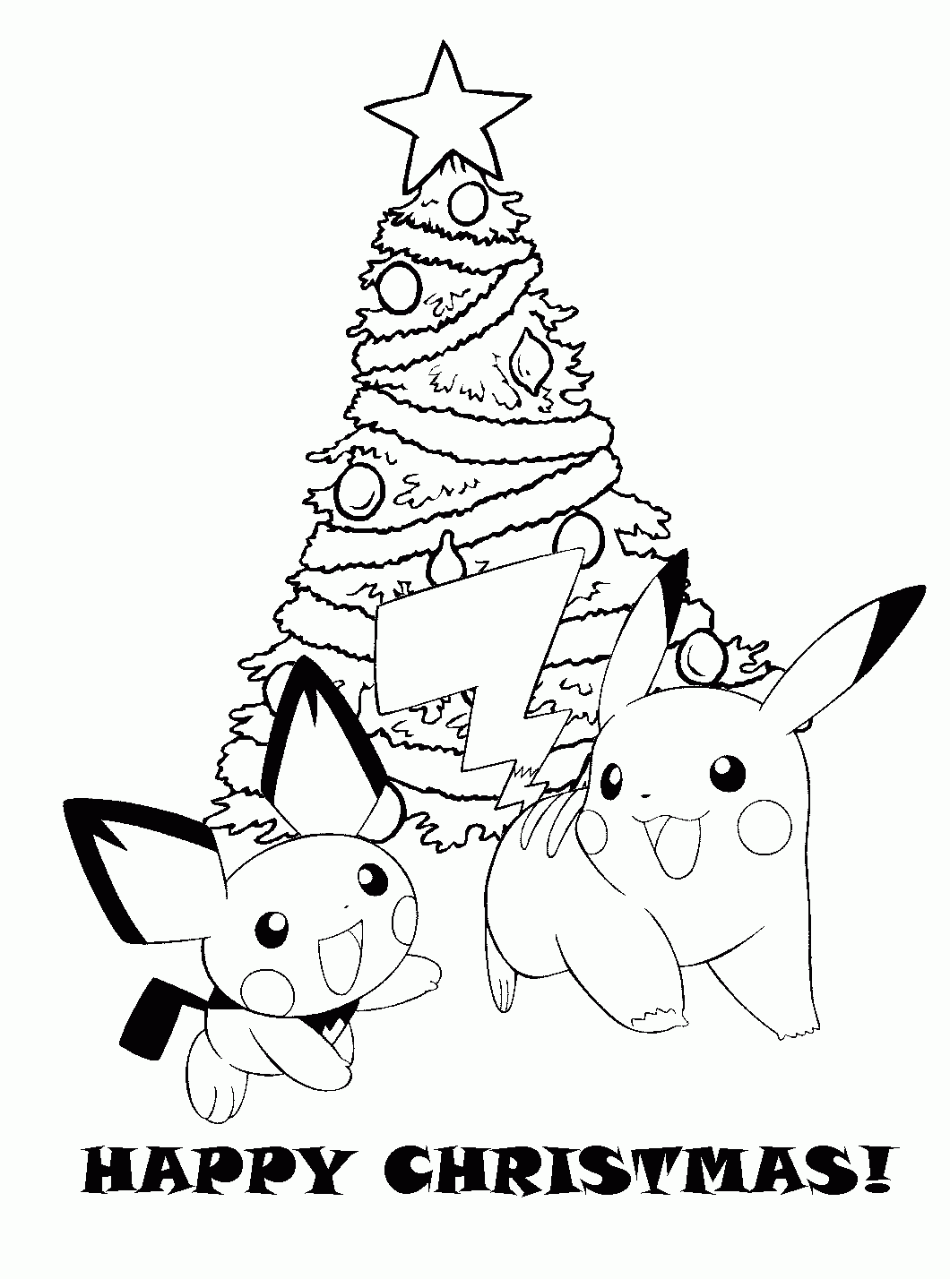 Pokemon Christmas Coloring Pages