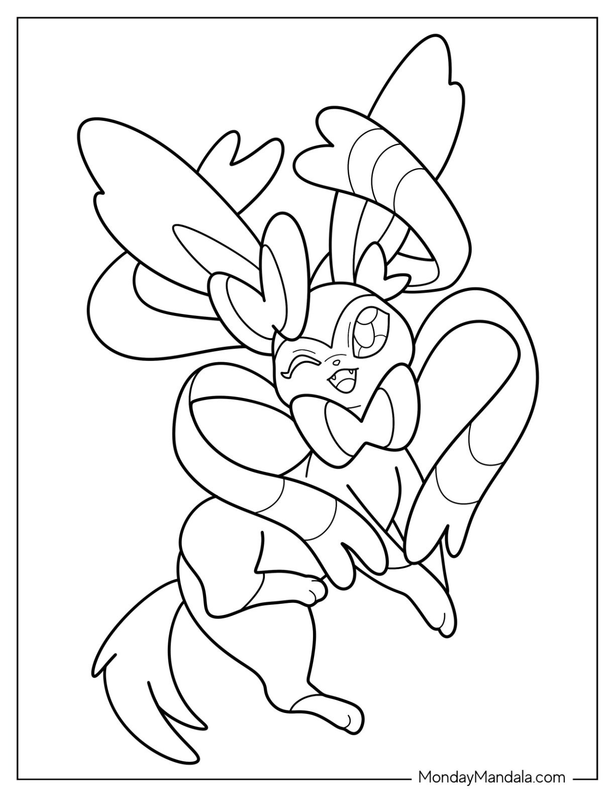 Pokemon Coloring Pages Sylveon