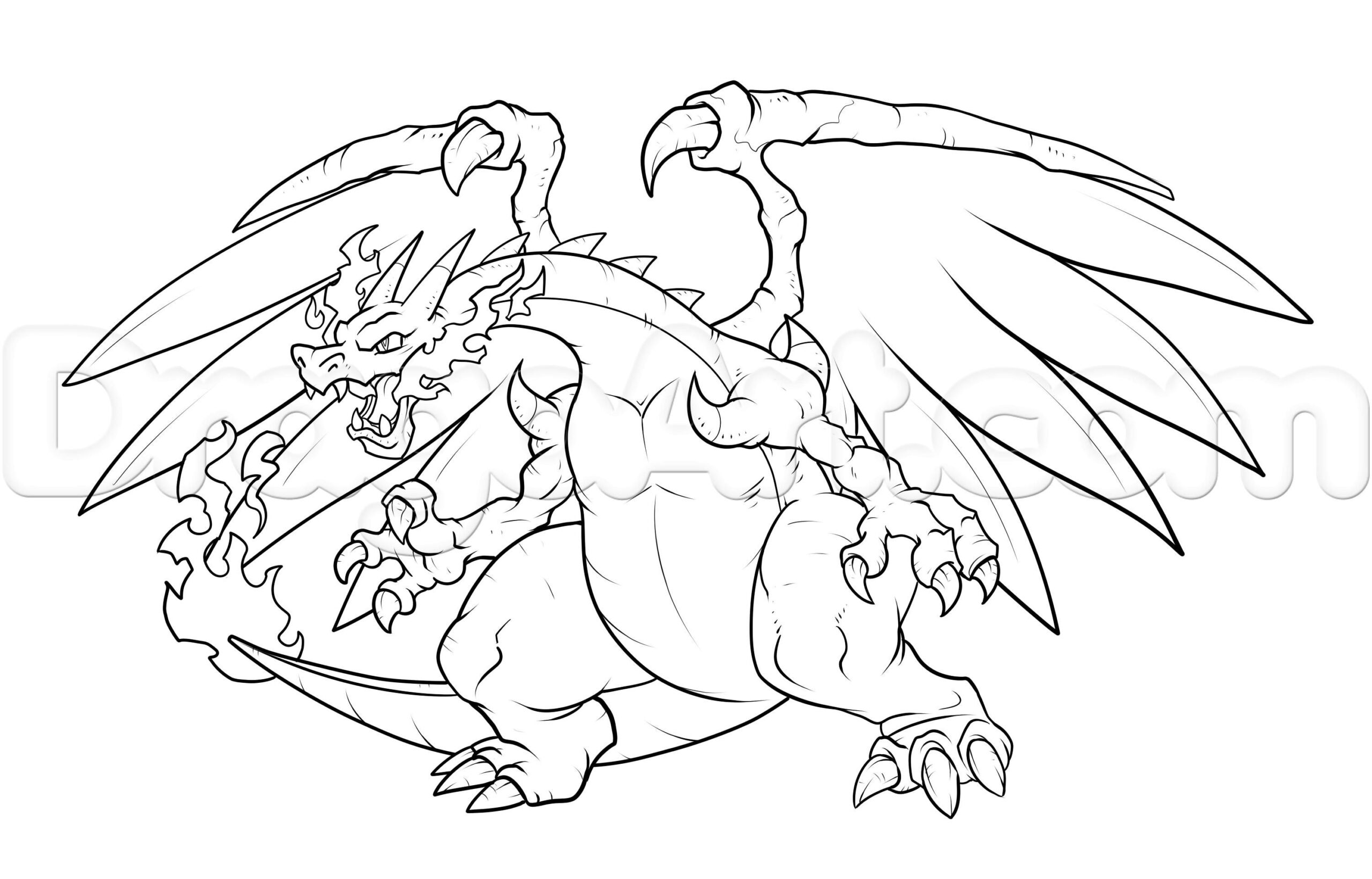 Pokemon Coloring Pages Mega Charizard Ex Coloring Page Coloring Home