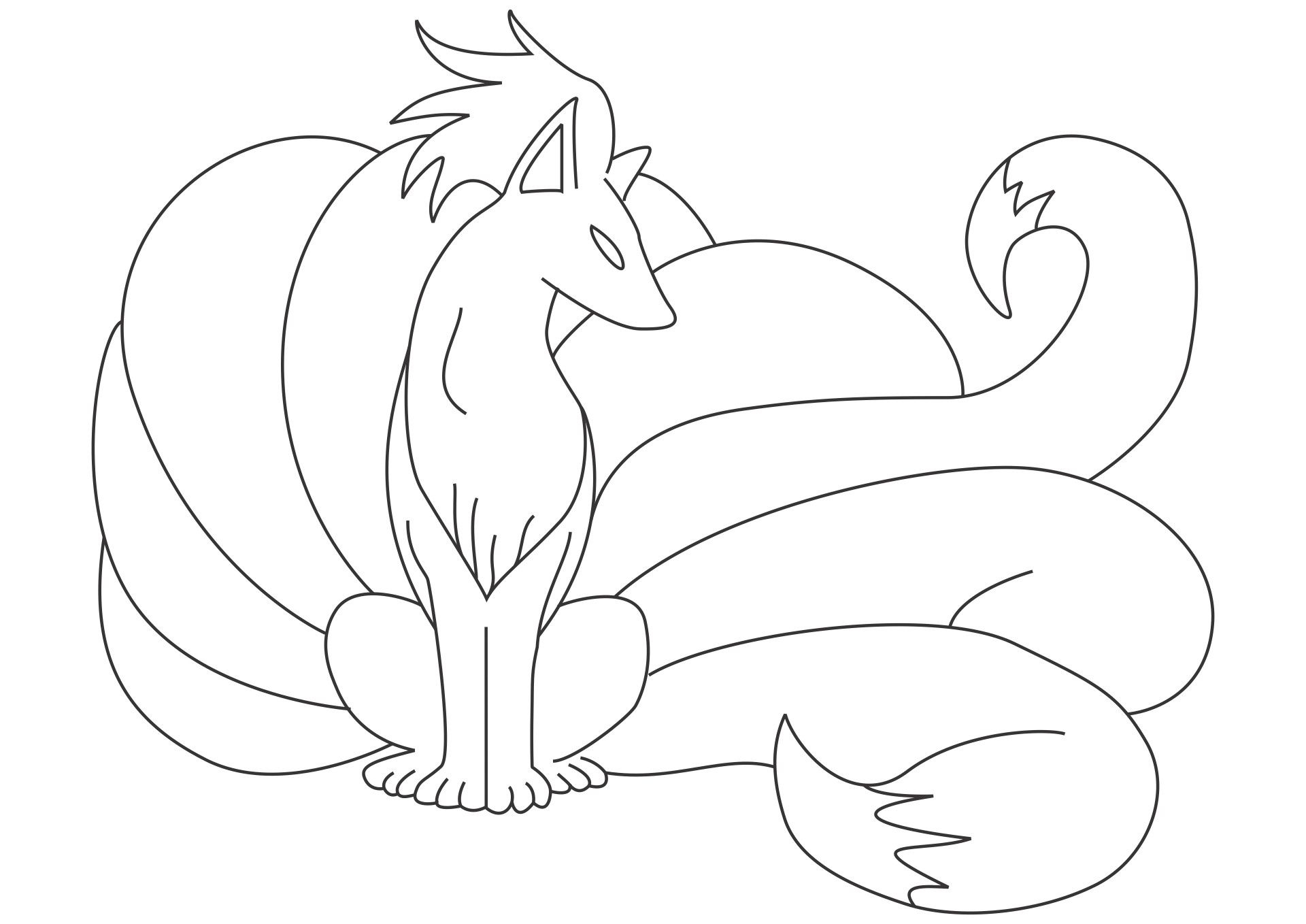 Pokemon Alola Ninetales Coloring Pages