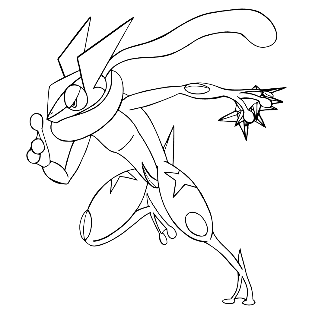 Pokemon Greninja Coloring Pages At GetDrawings Free Download