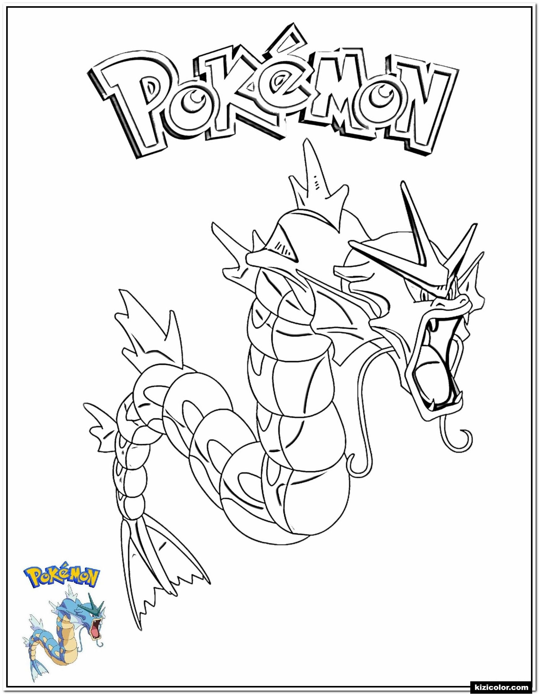 Pokemon Gyarados Coloring Coloring Pages