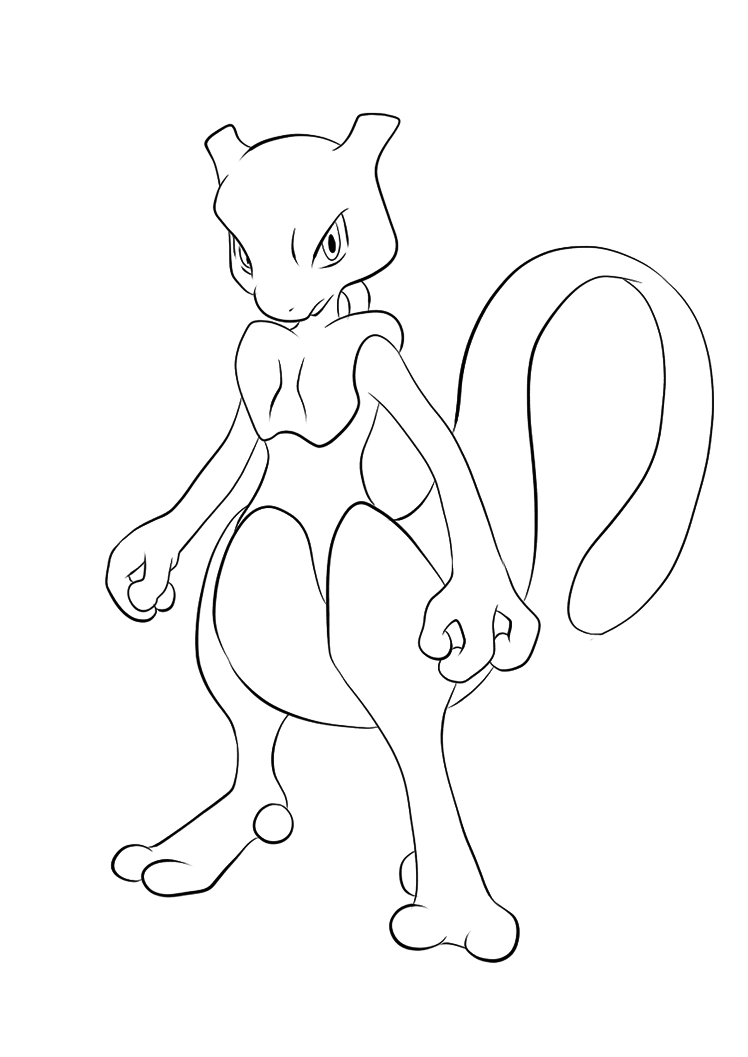Pokemon Mewtwo Coloring Page