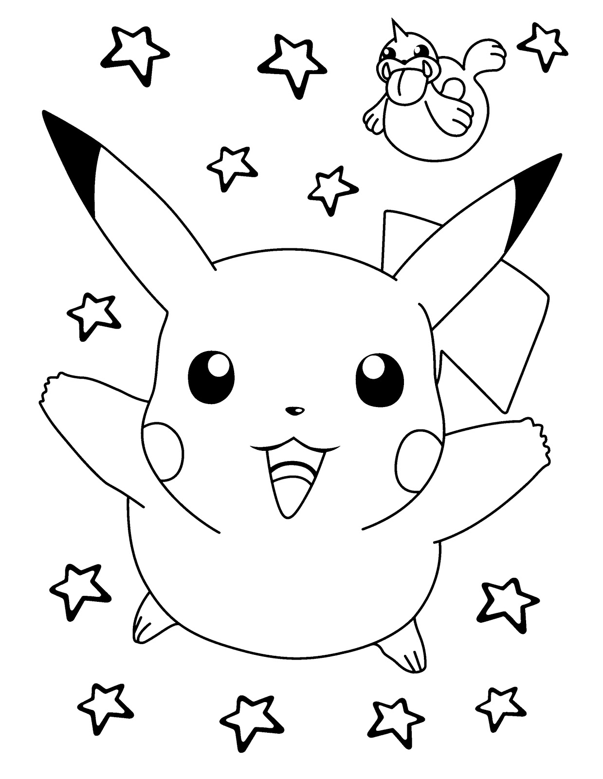 Pokemon Pikachu Coloring Pages