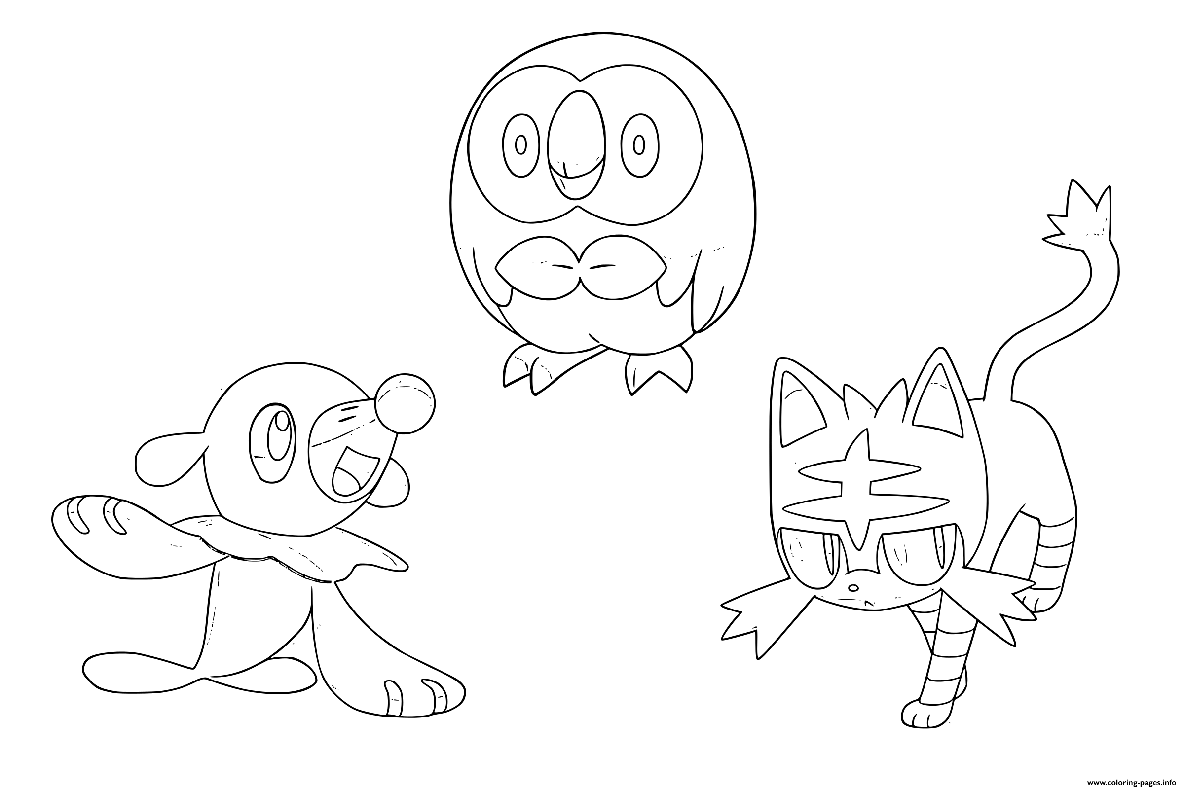 Pokemon Coloring Pages Starters