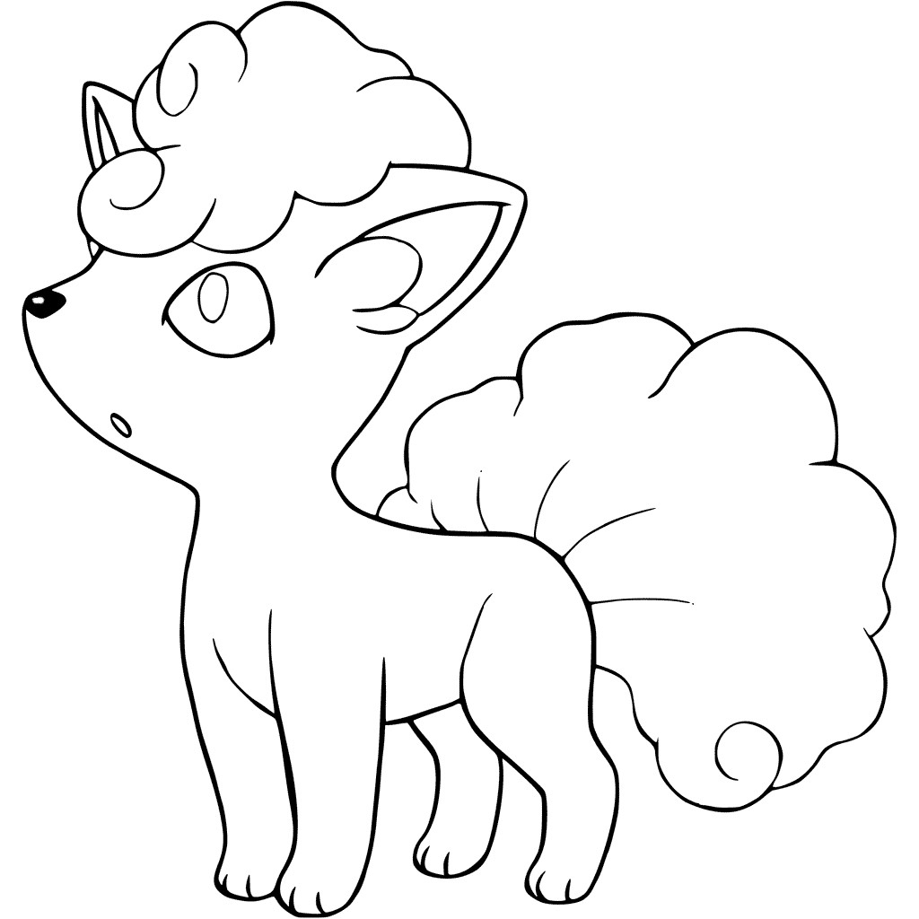 Pokemon Vulpix Coloring Pages Free To Print Free Pokemon Coloring Pages