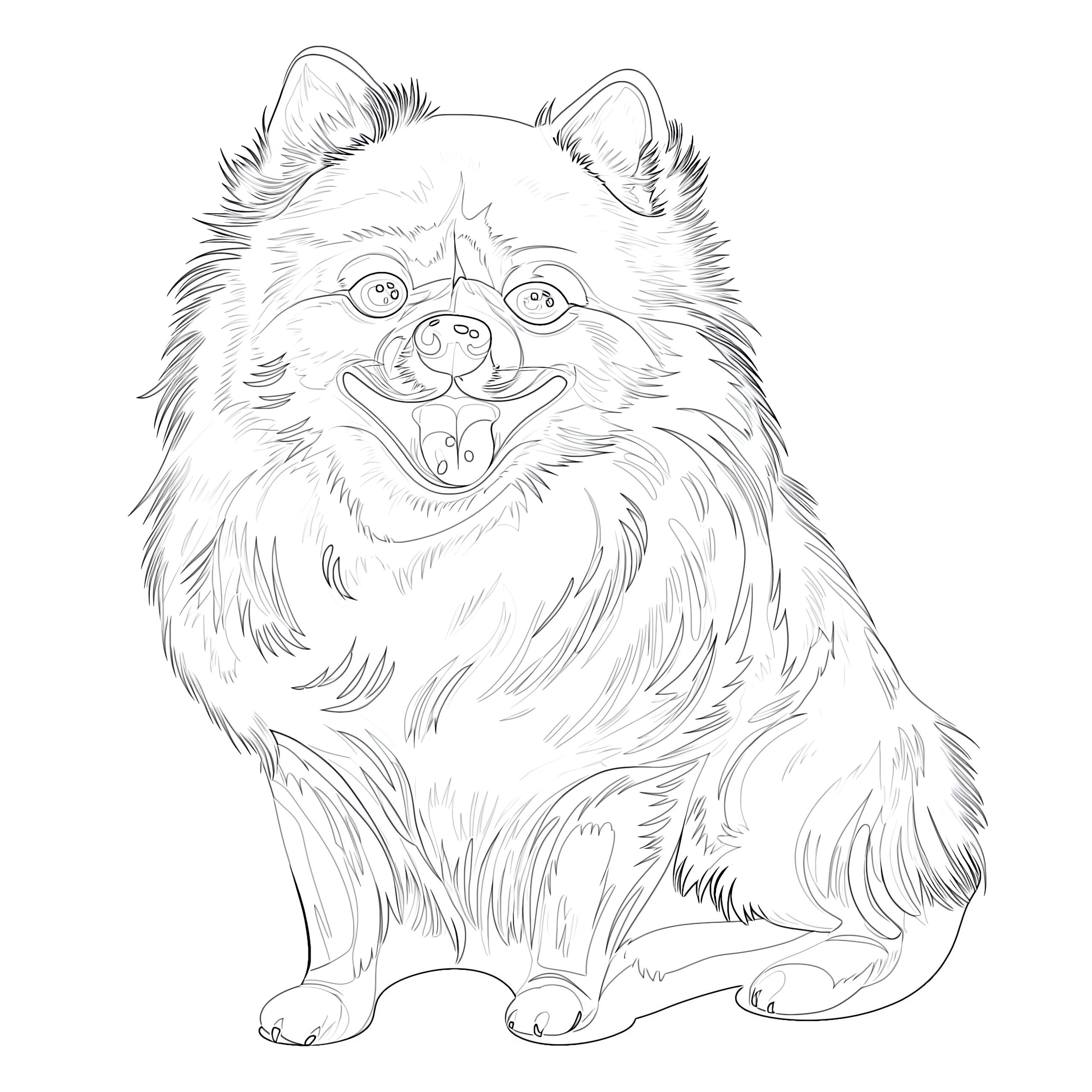 Pomeranian Coloring Pages