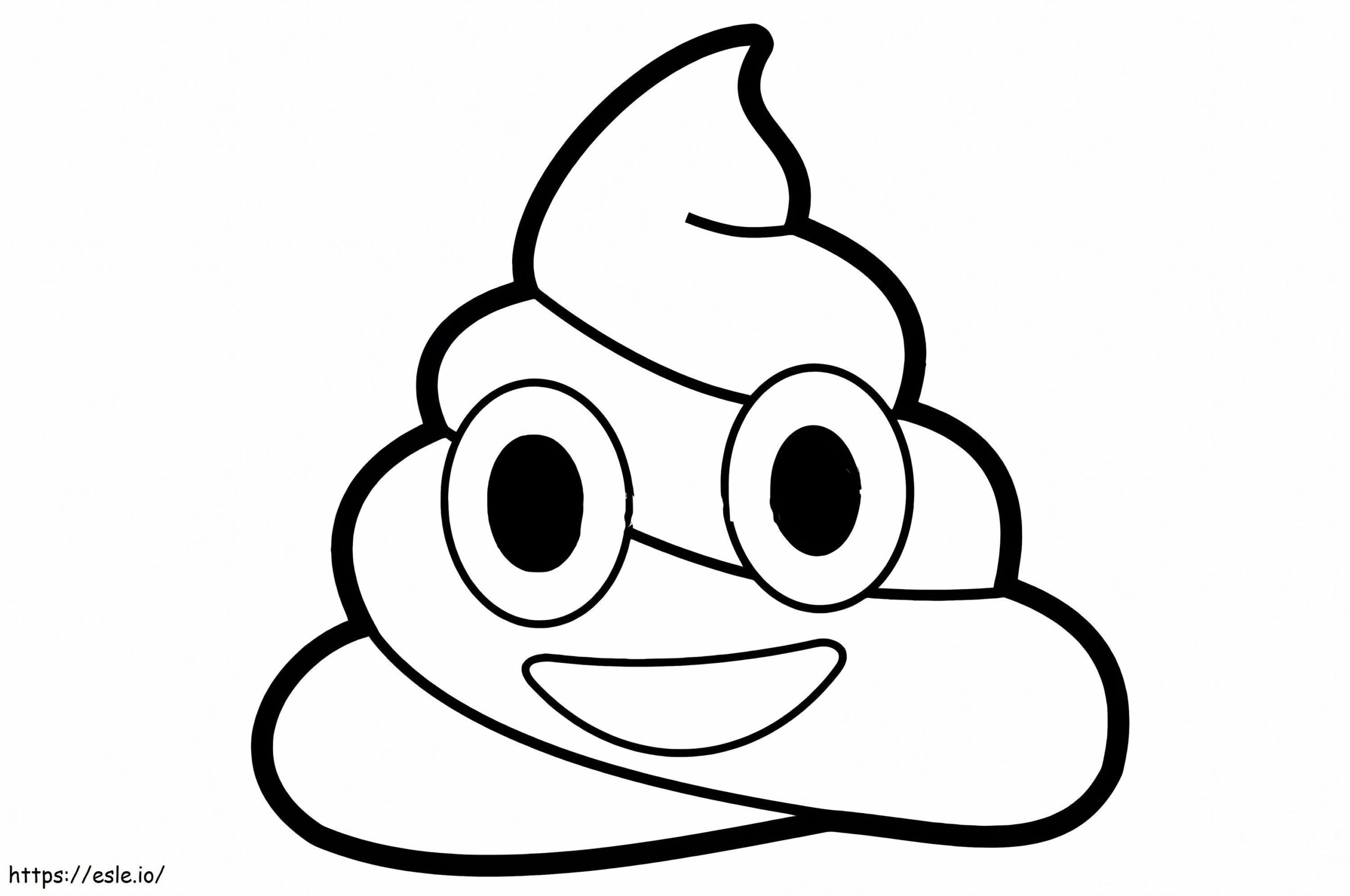 Poop Emoji Coloring Page