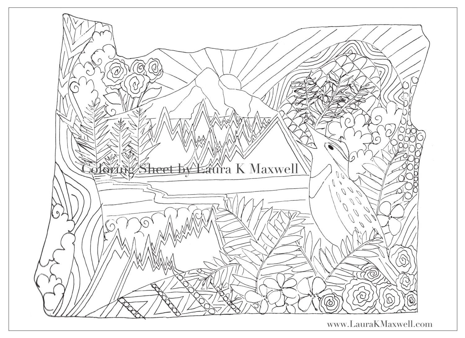 Portland Oregon Area Coloring Pages