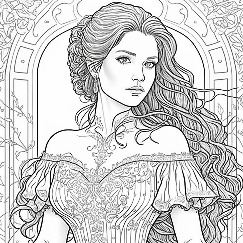 Portrait Coloring Pages For Adults Grayscale Version Artofit
