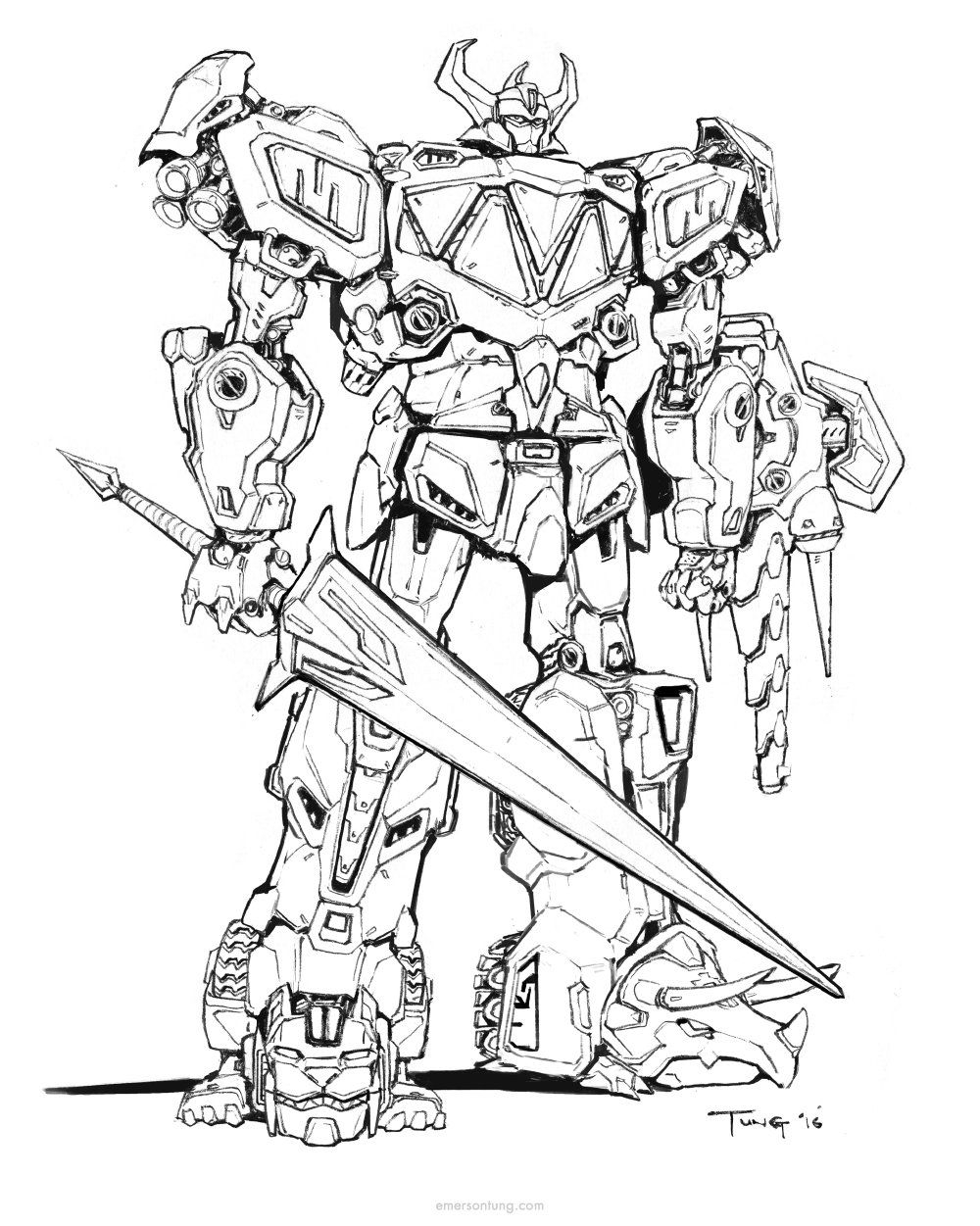 Power Ranger Megazord Coloring Pages Warehouse Of Ideas