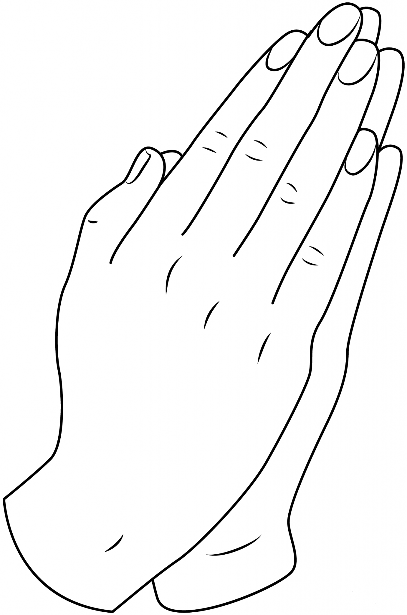 Praying Hands Coloring Page Sketch Coloring Page