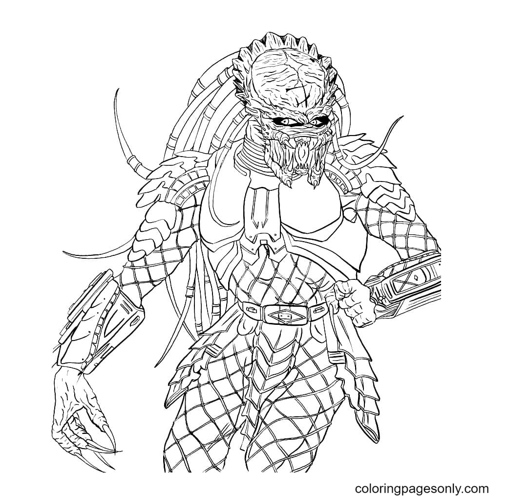 Predator Mask Coloring Pages