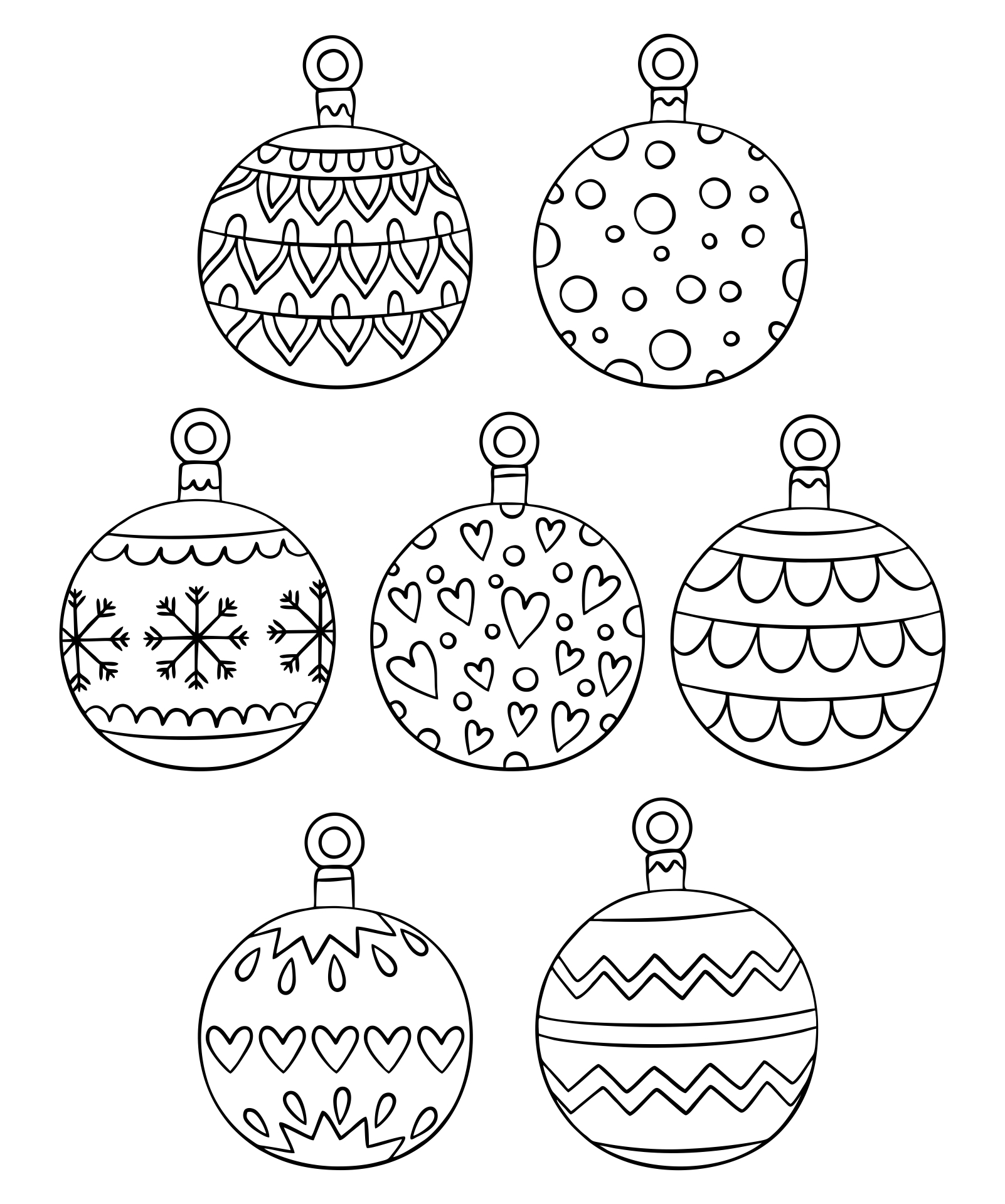 Coloring Book Pages Christmas Ornaments