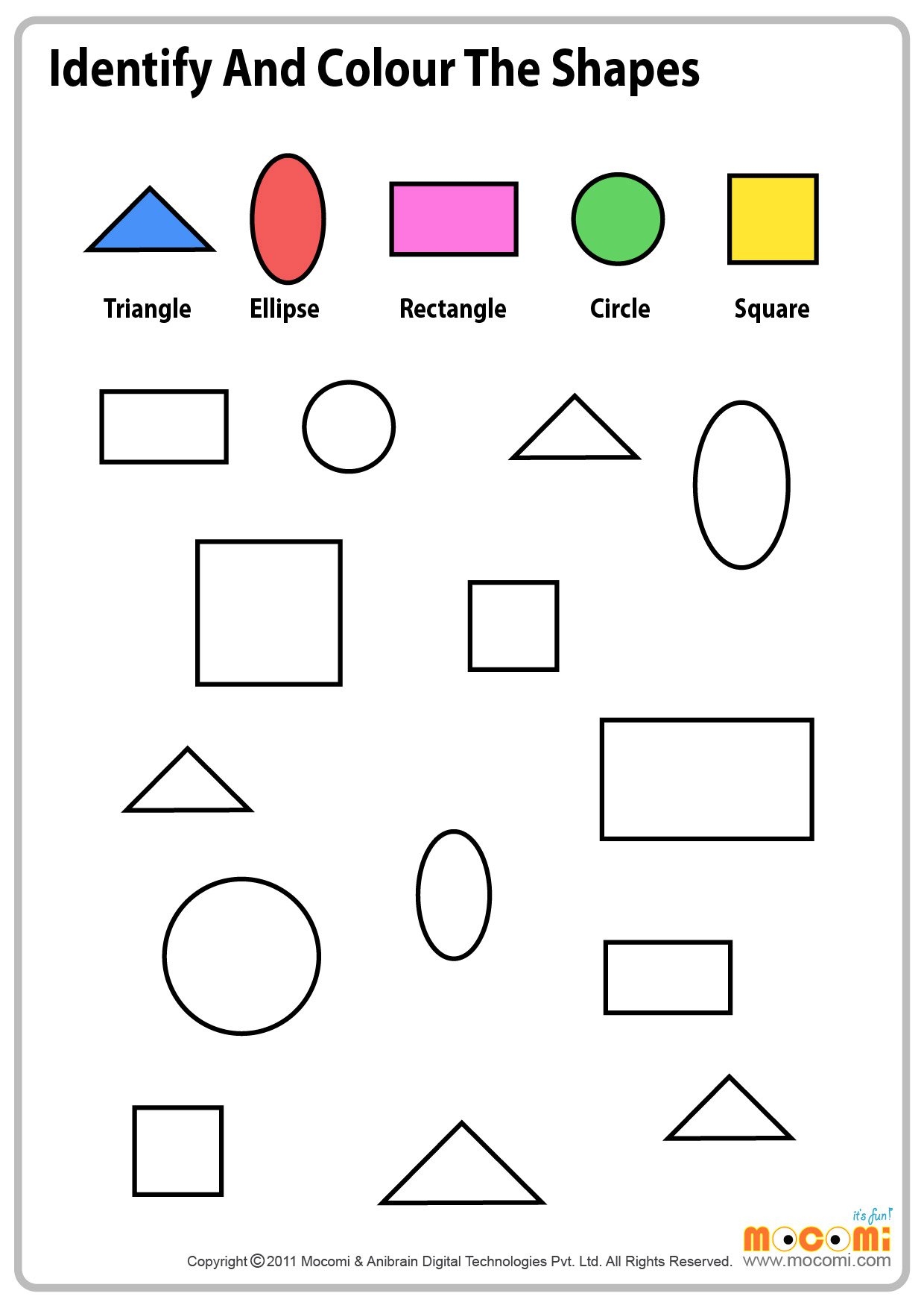 Shapes Coloring Page