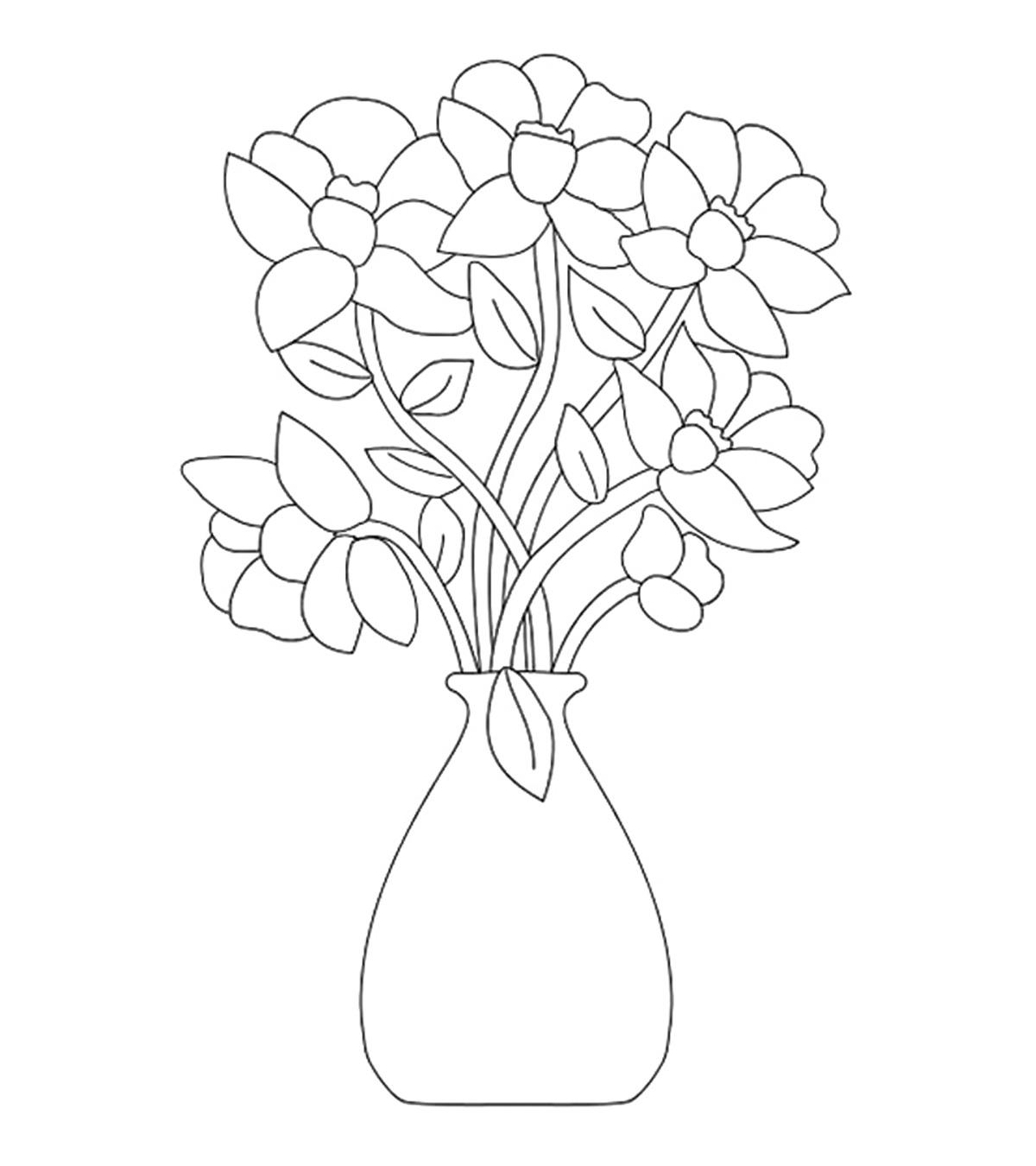 Preschool Simple Flower Coloring Pages Flowers Coloring Pages For Kids Fragmen TOS