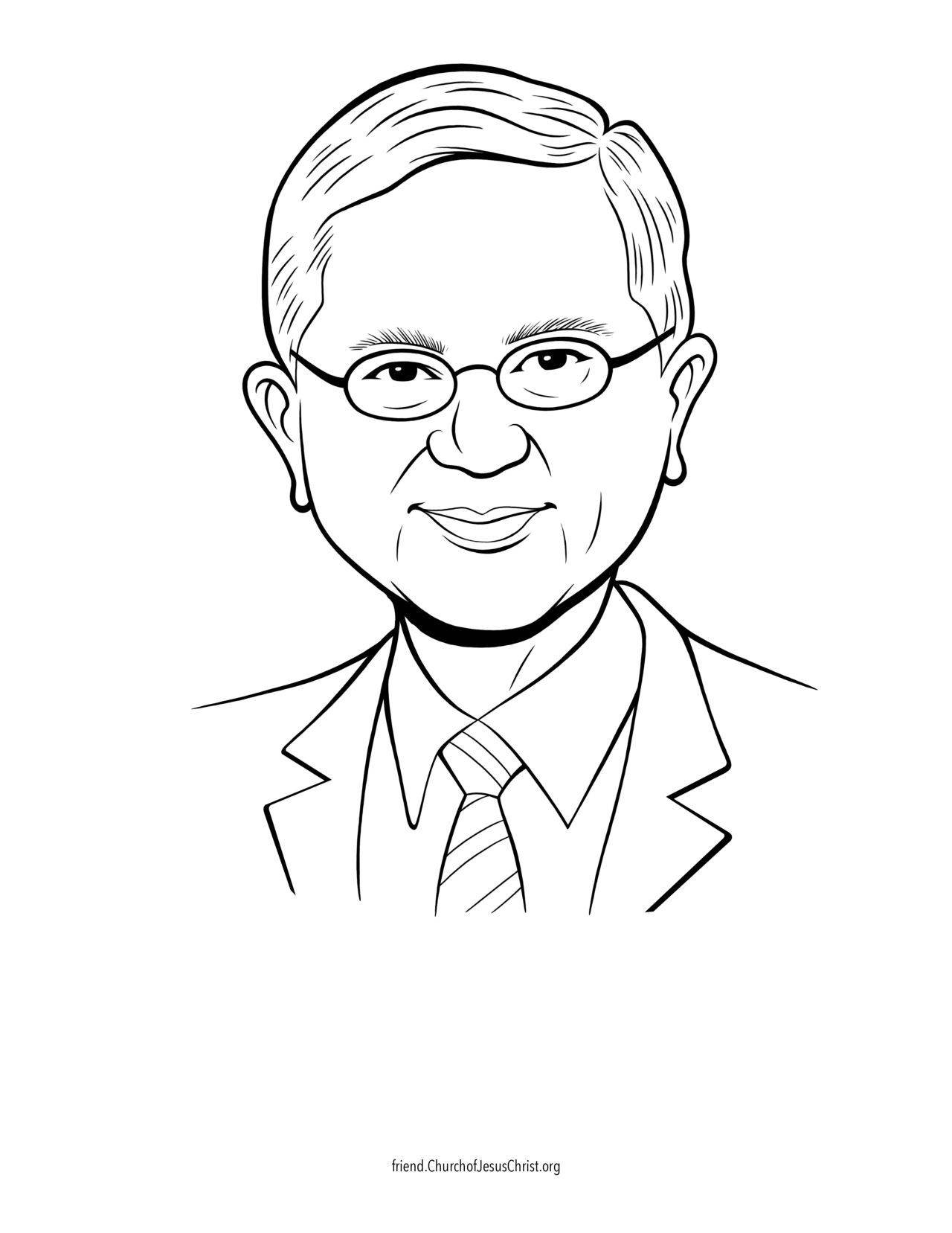 Russell M Nelson Coloring Page