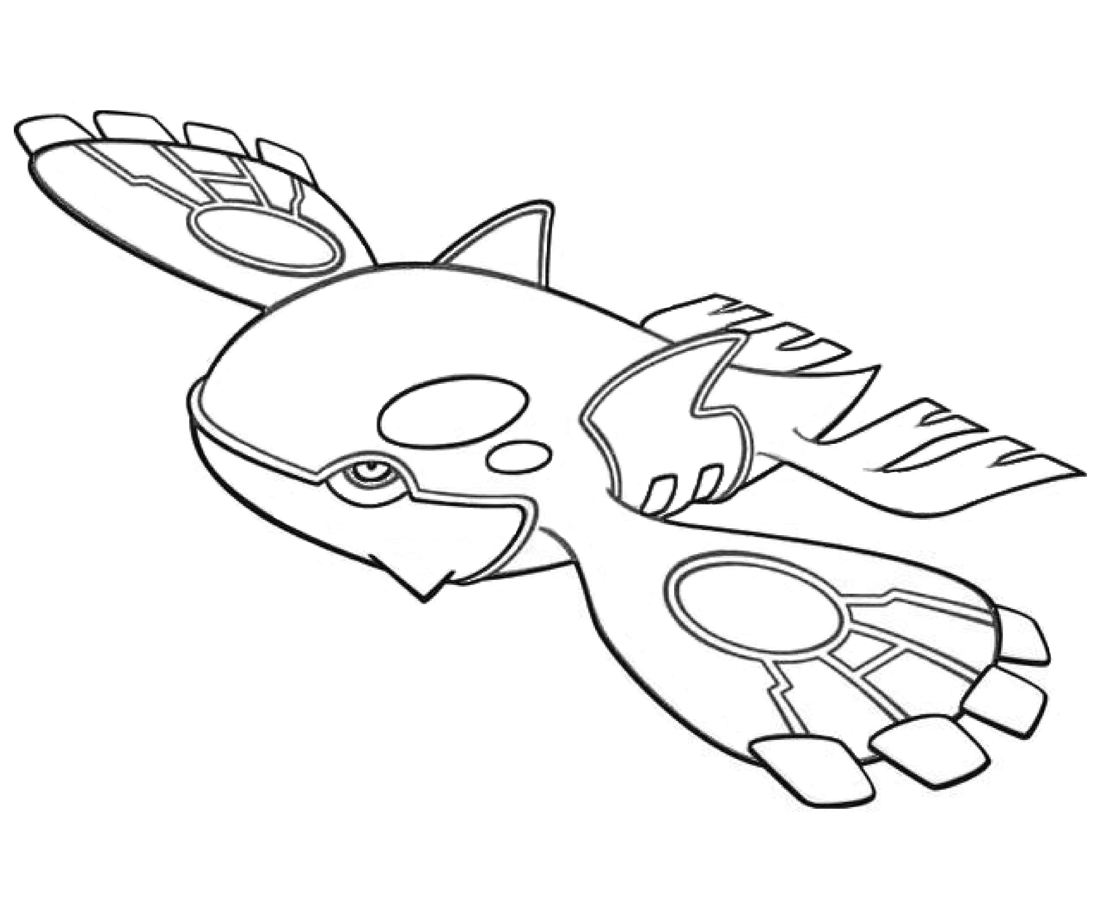 Primal Kyogre Coloring Page