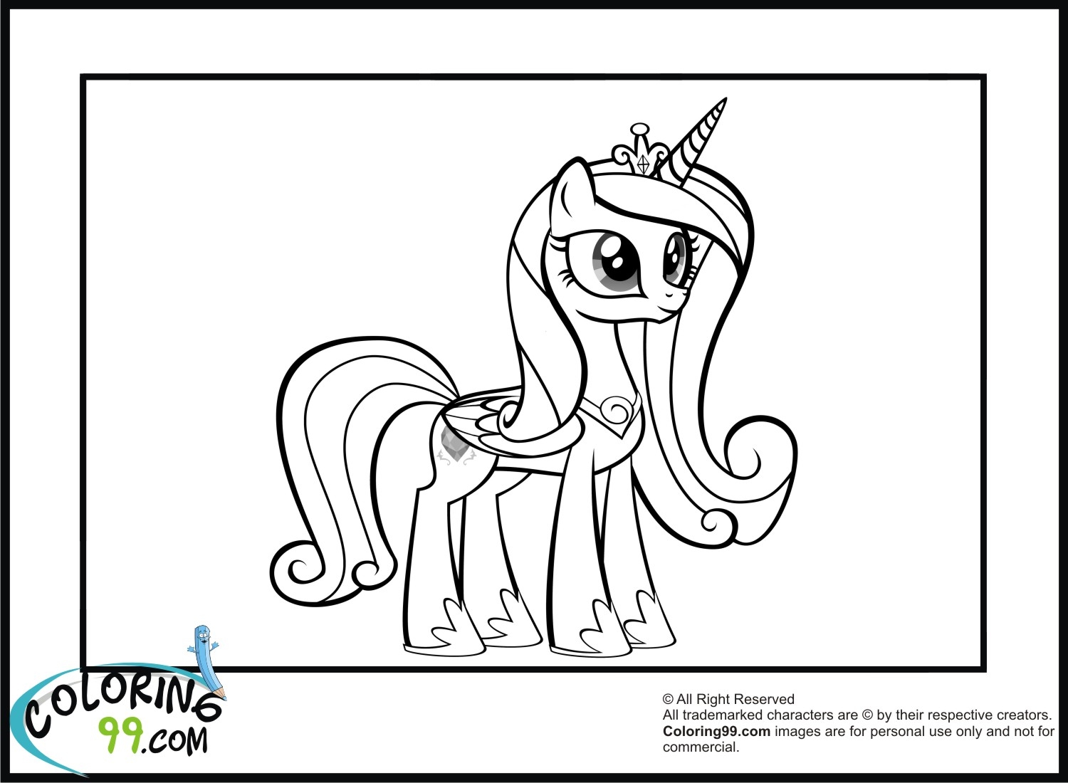 Princess Cadence Coloring Page