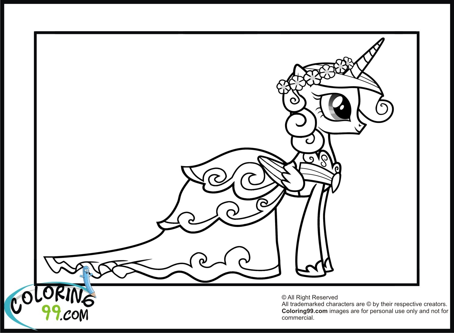Princess Cadence Coloring Pages Minister Coloring