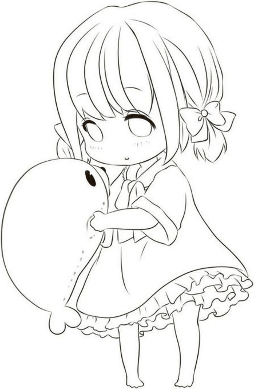 Princess Kawaii Anime Coloring Pages