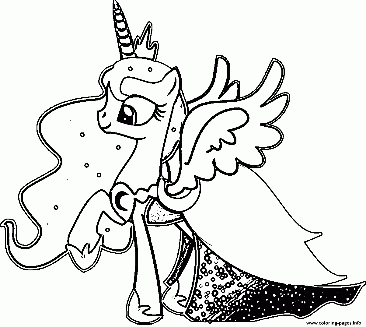 Princess Pony Coloring Pages