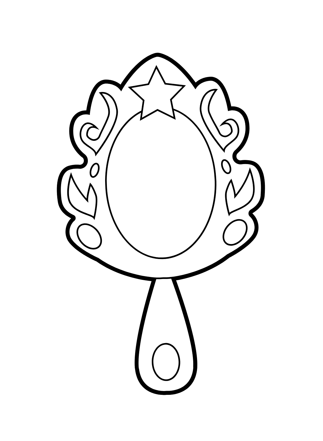 Princess Mirror Clipart Coloring