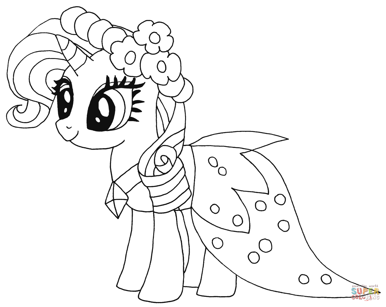 Princess Rarity From My Little Pony Coloring Page My Little Pony Coloring Pages