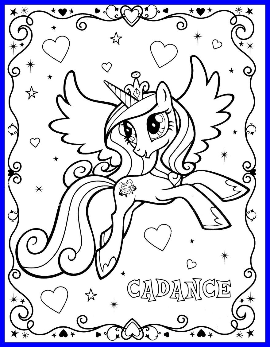 Princess Unicorn Printable Coloring Pages