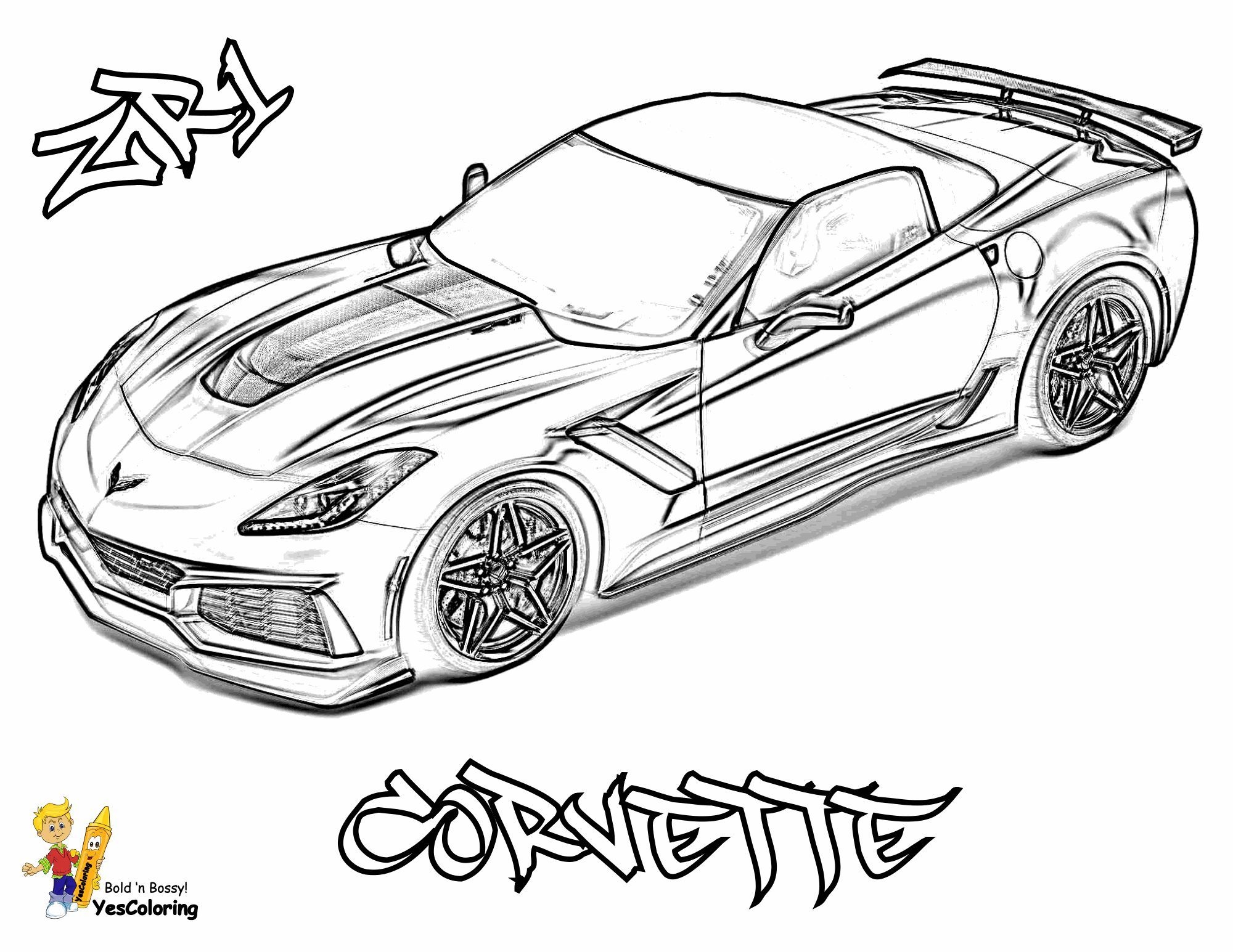 Print Out This Corvette Car Coloring Page Top View You Jivin Tell Other Coloring Kids