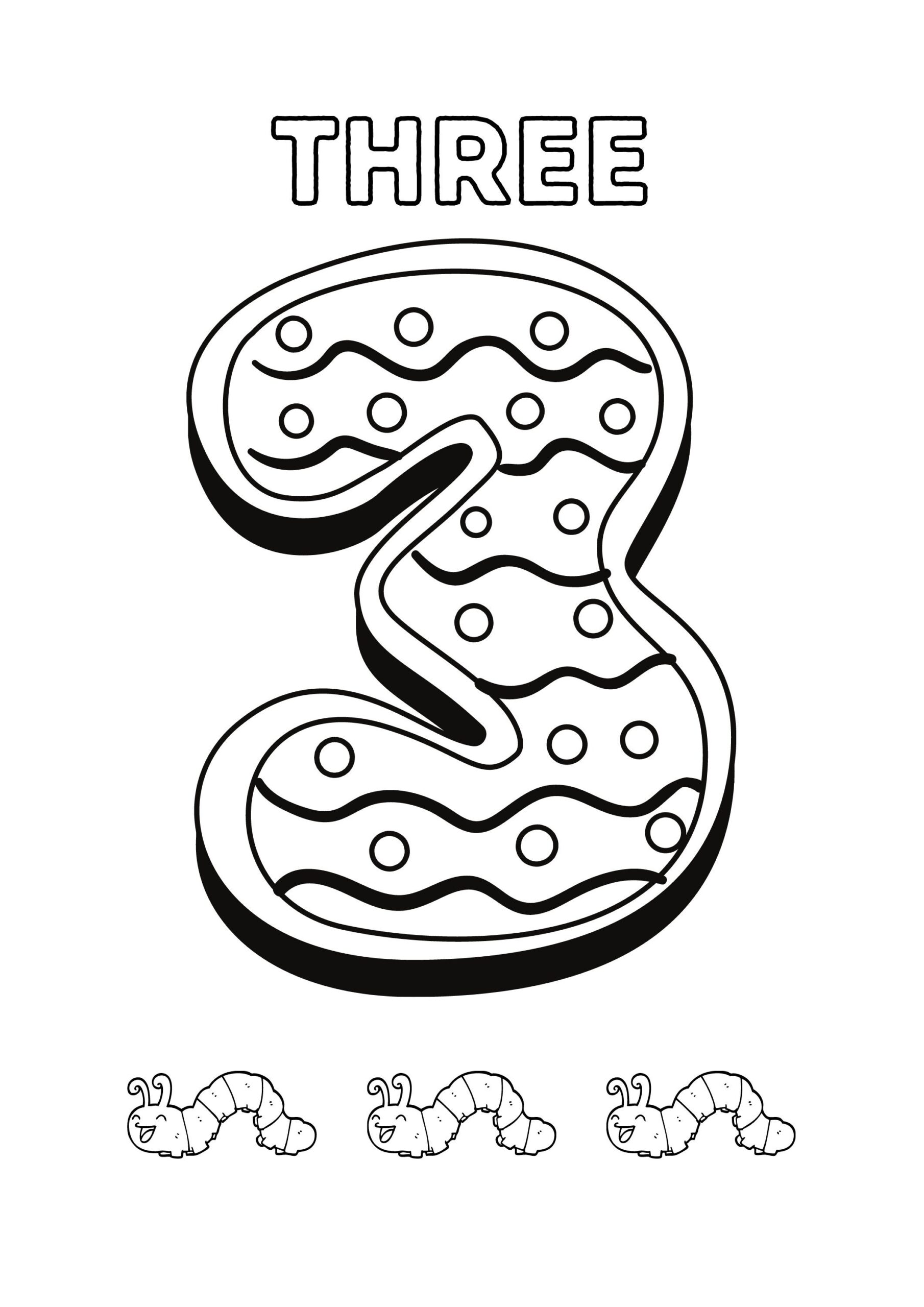 Printable 123 Coloring Pages