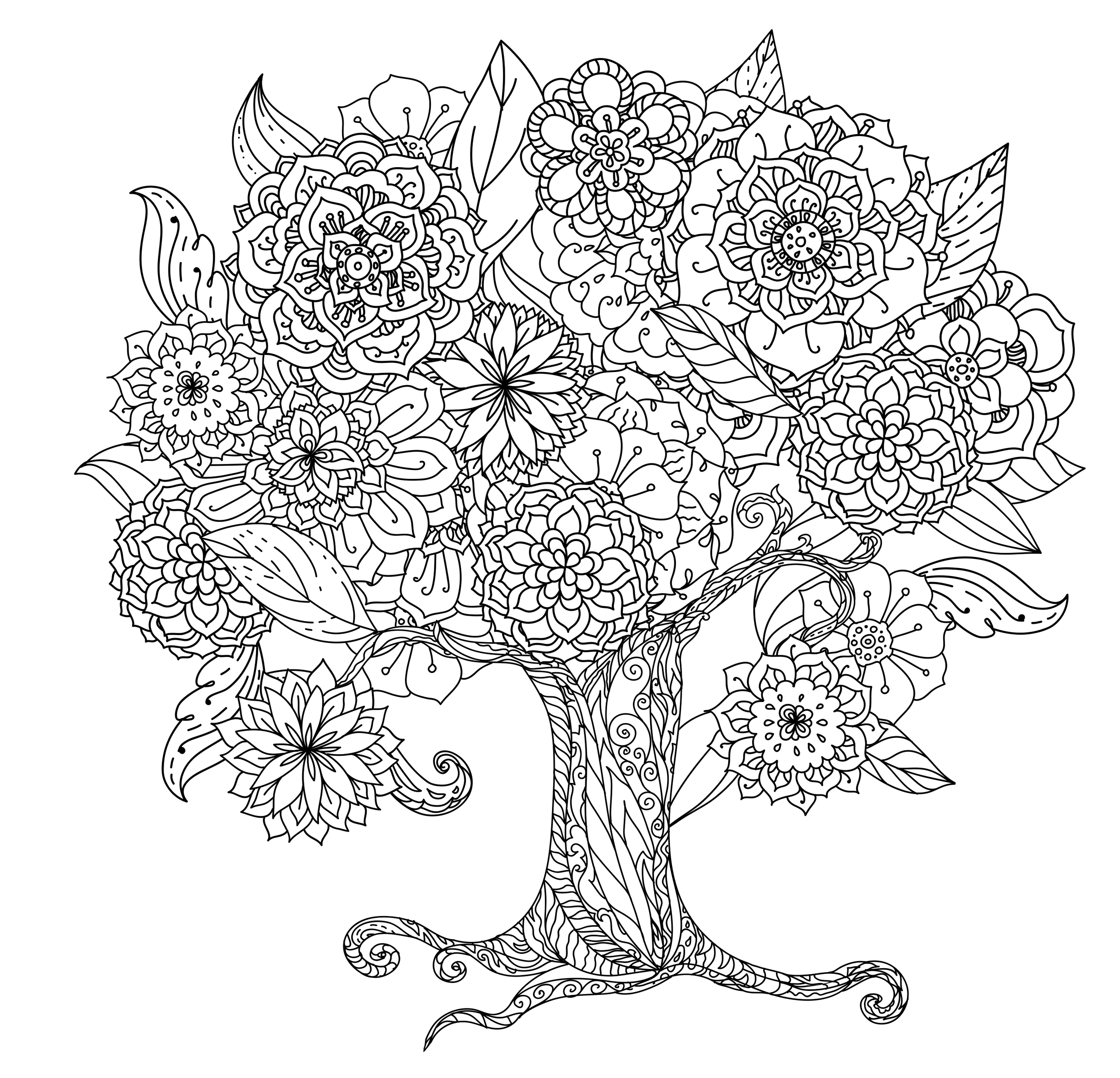 Printable Adult Coloring Pages Trees Images And Photos Finder