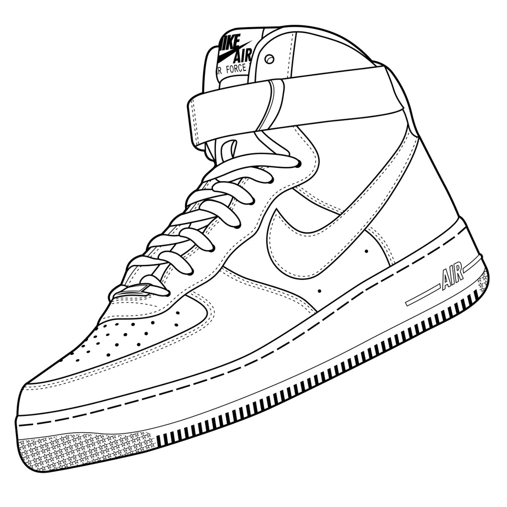 Printable Air Force 1 Coloring Page