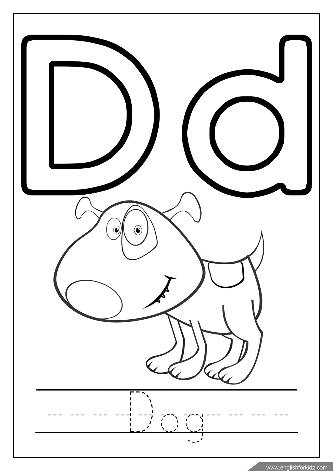 Color Pages For Letter Dd