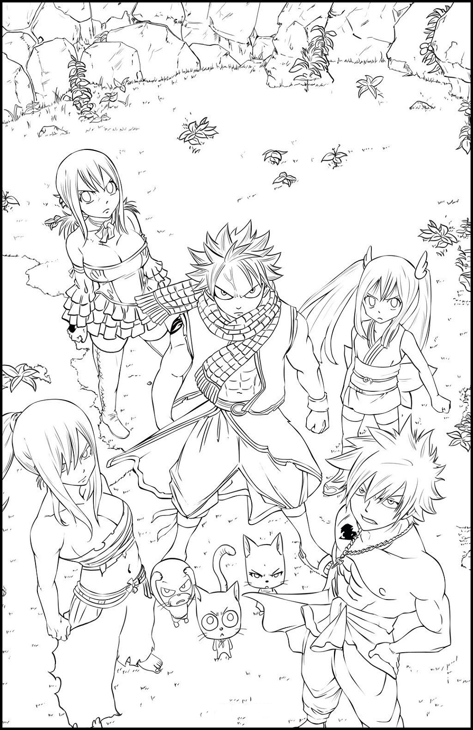 Printable Anime Fairy Tail Color Pages 101 Activity