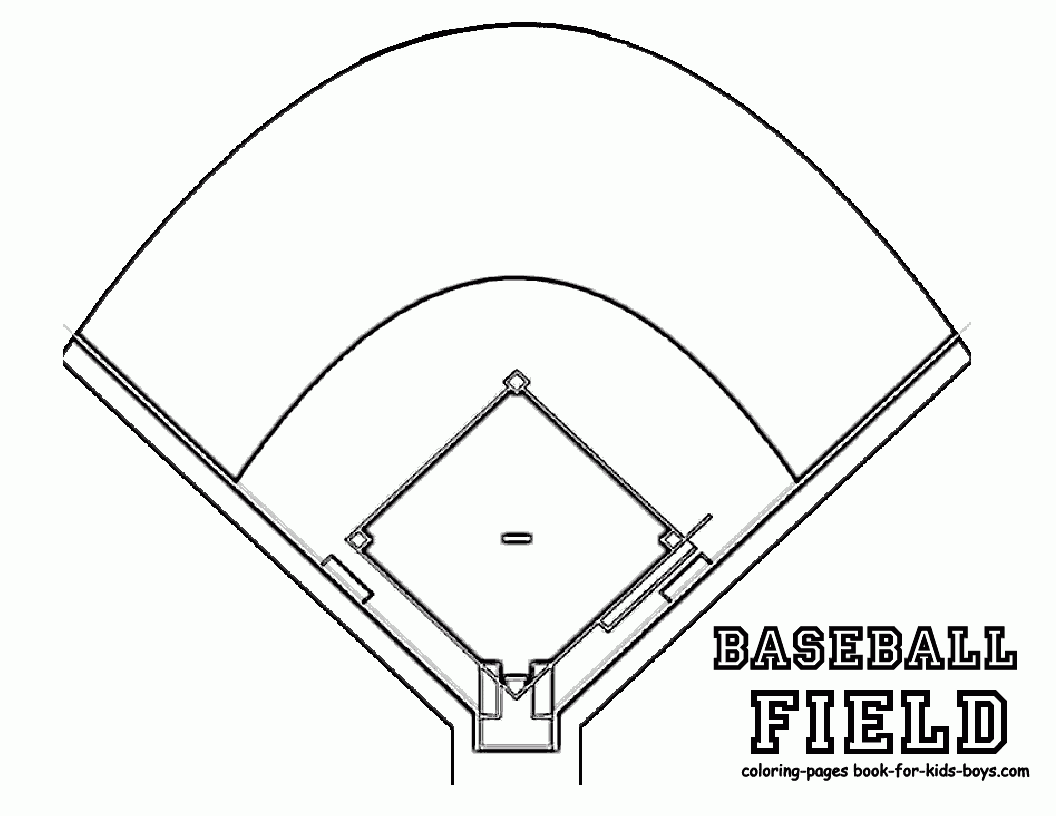 Coloring Pages Of Baseball Diamond