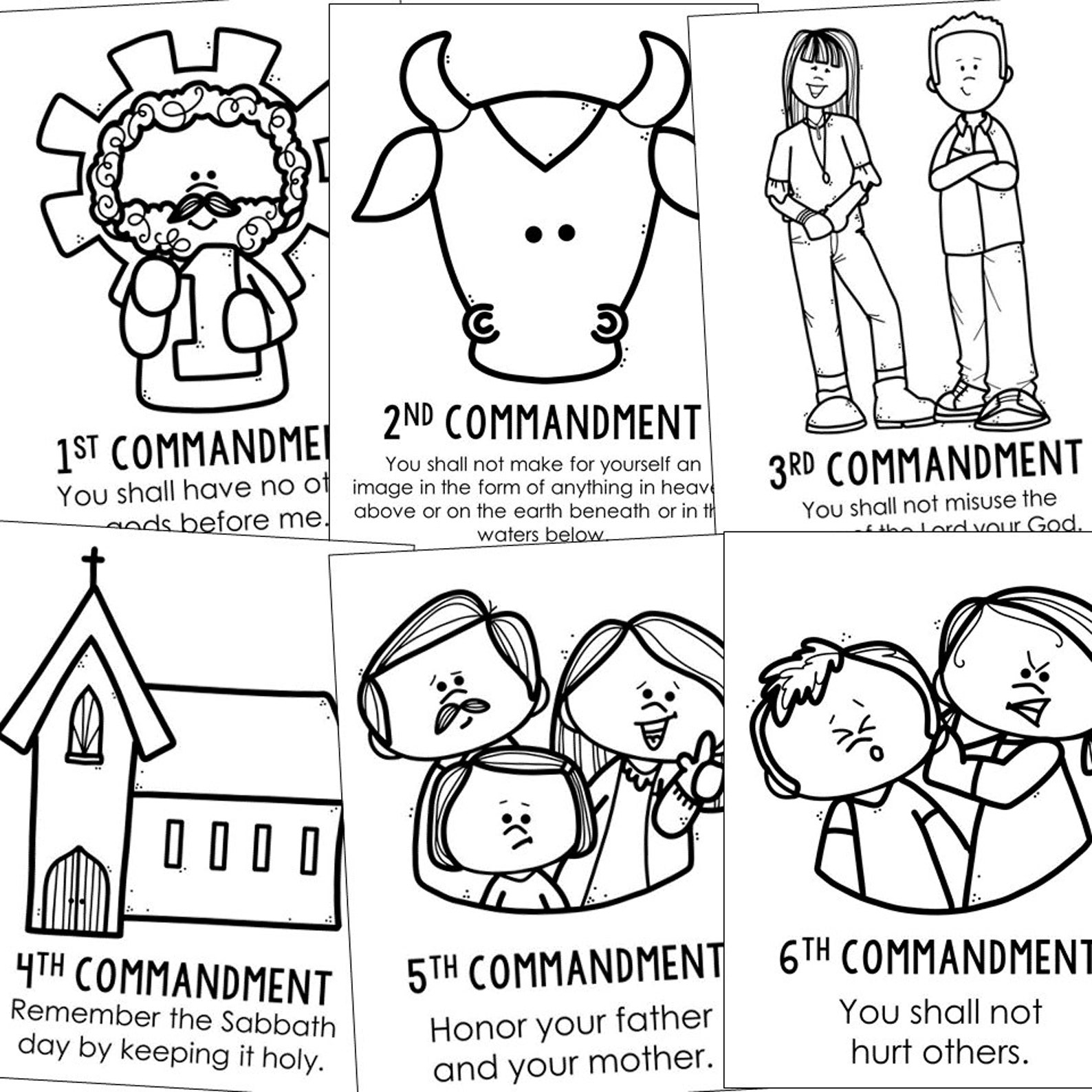 Ten Commandments Coloring Pages