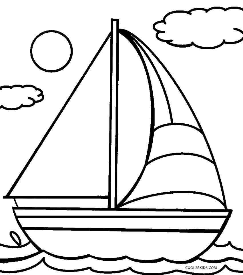 Boat Coloring Pages For Toddlers