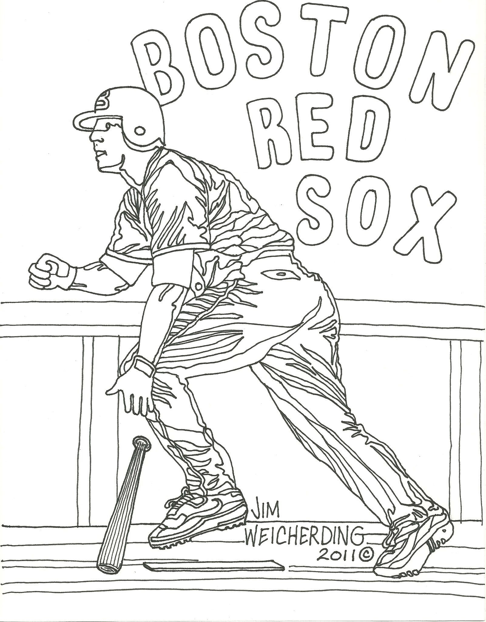 Printable Boston Red Sox Coloring Pages Pdf Ideas Coloringfolder Boston Red Sox Players