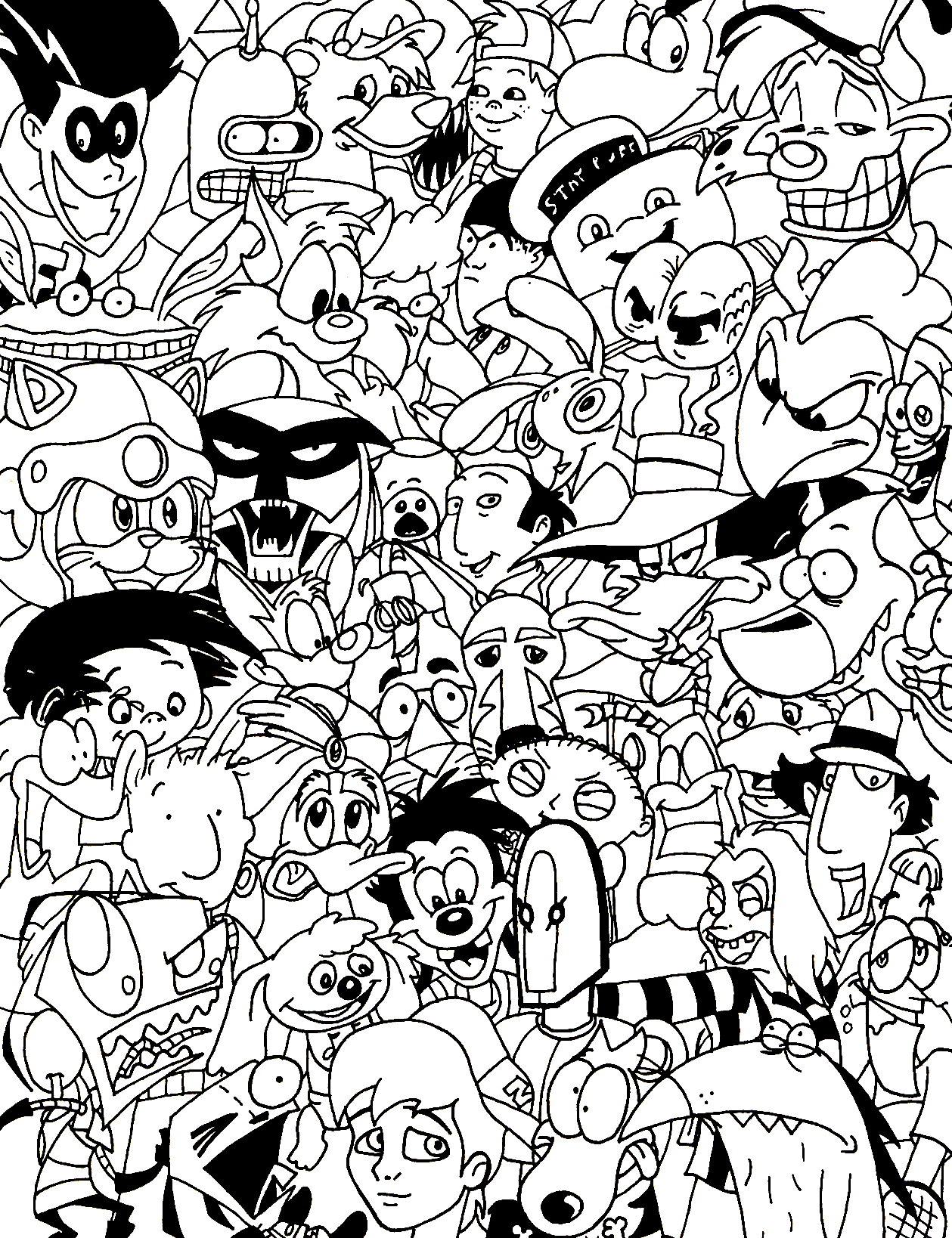 Printable Cartoon Coloring Pages