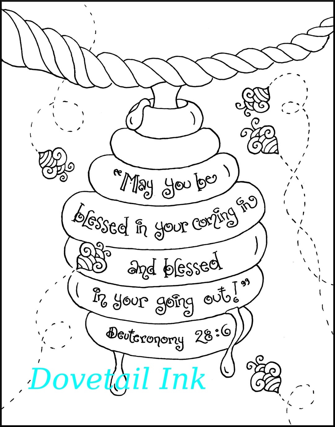 Printable Christian Coloring Page For Sunday School Homeschool RE RCIA Be Blessed Deuteronomy