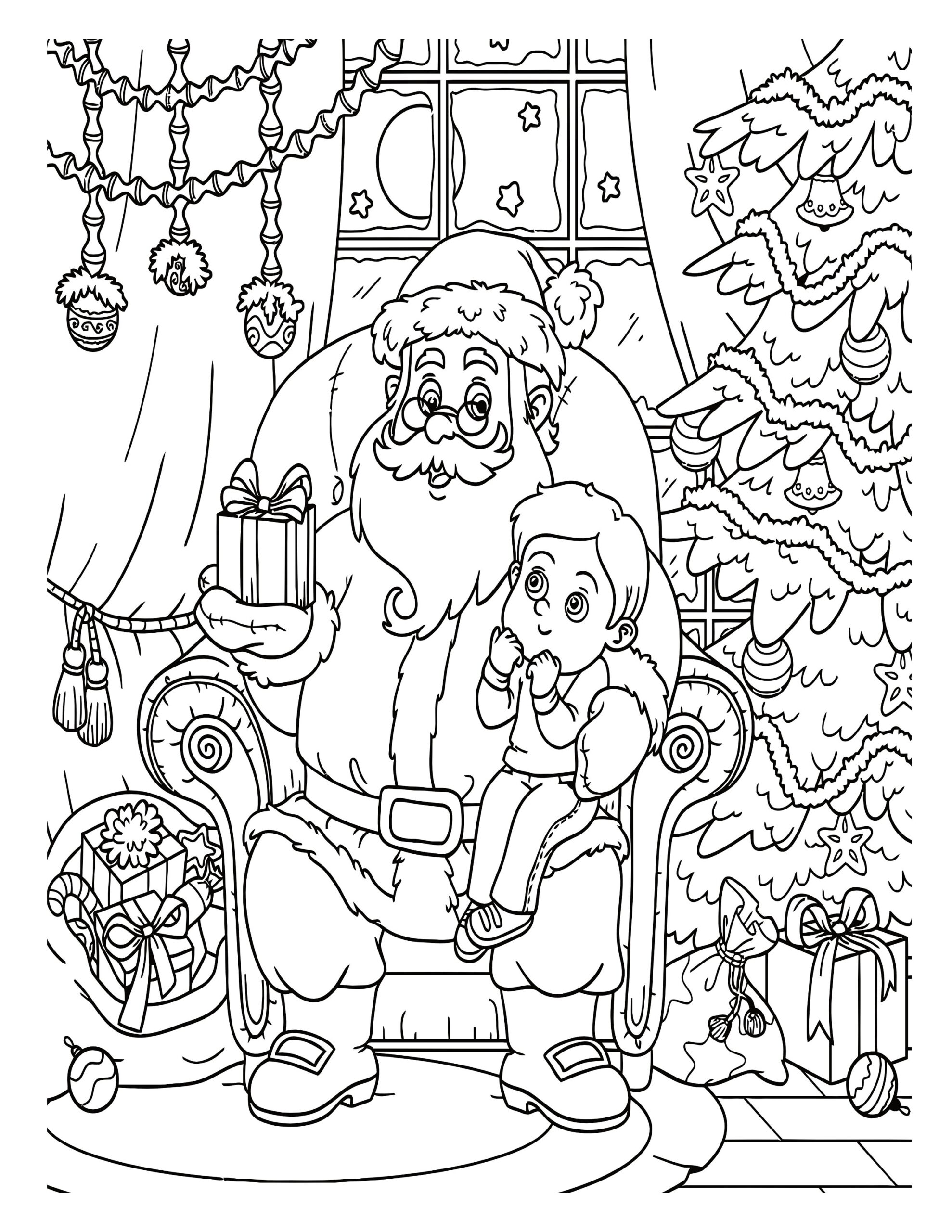 Printable Christmas Coloring Pages For Kids 60 Xmas Coloring Pages For Kids Etsy Australia