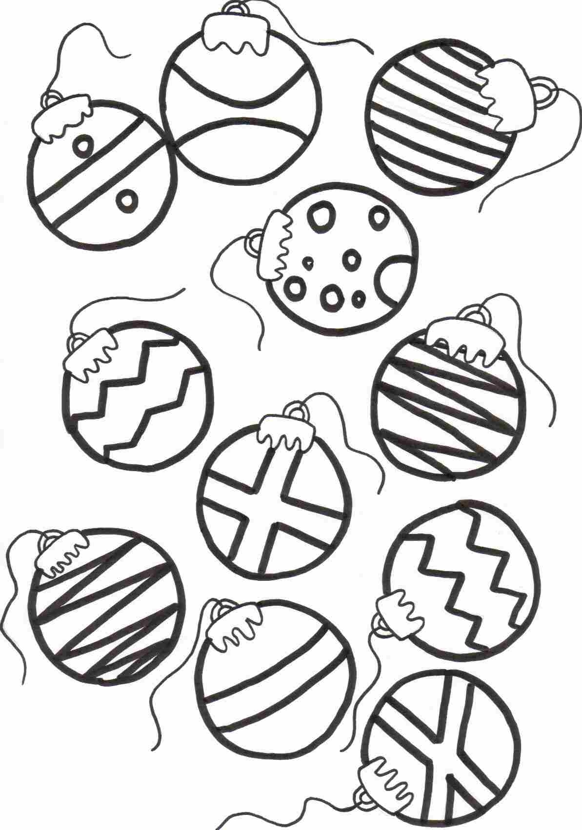 Printable Christmas Ornaments For Kids Coloring Home