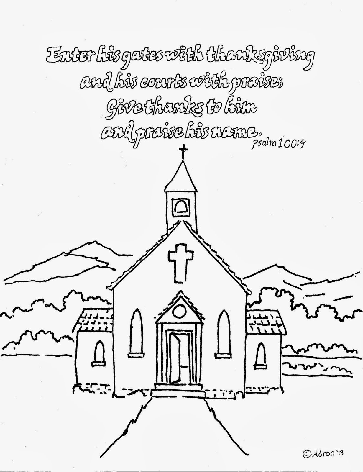 Printable Church Coloring Pages Printable Word Searches