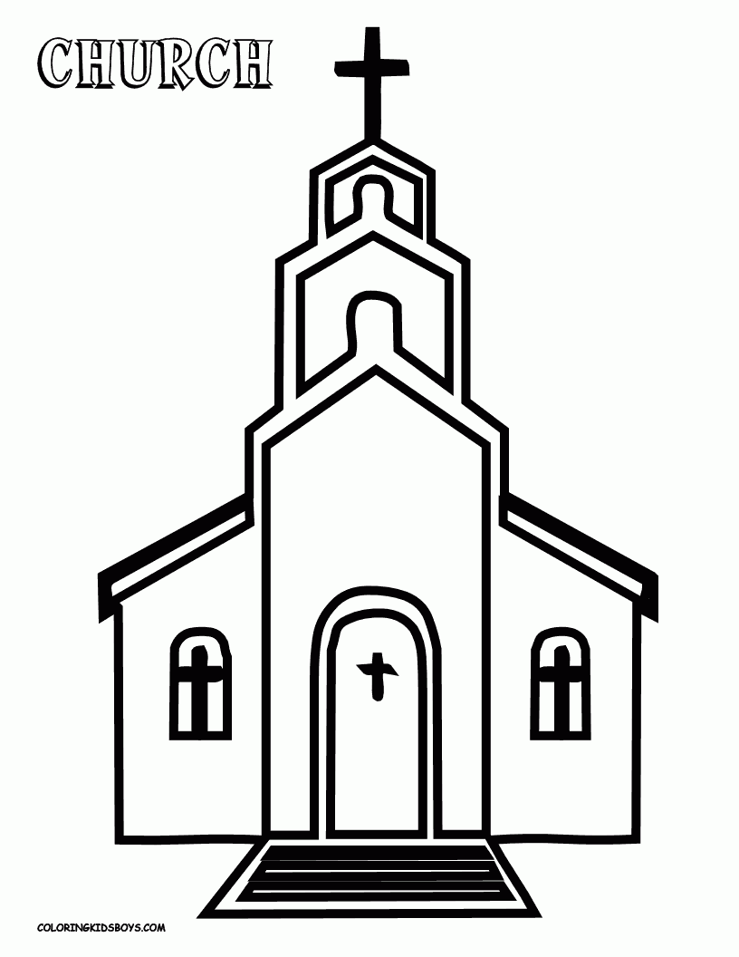 Printable Church Coloring Pages