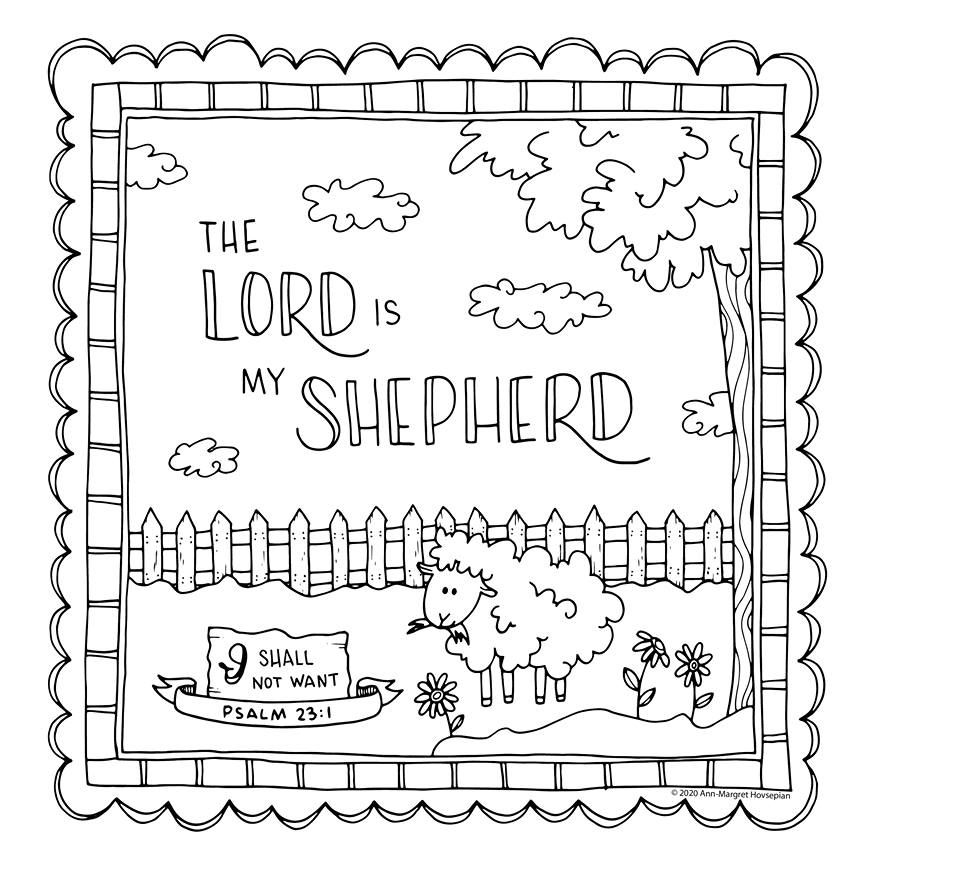 Printable Coloring Page Of Psalm 23