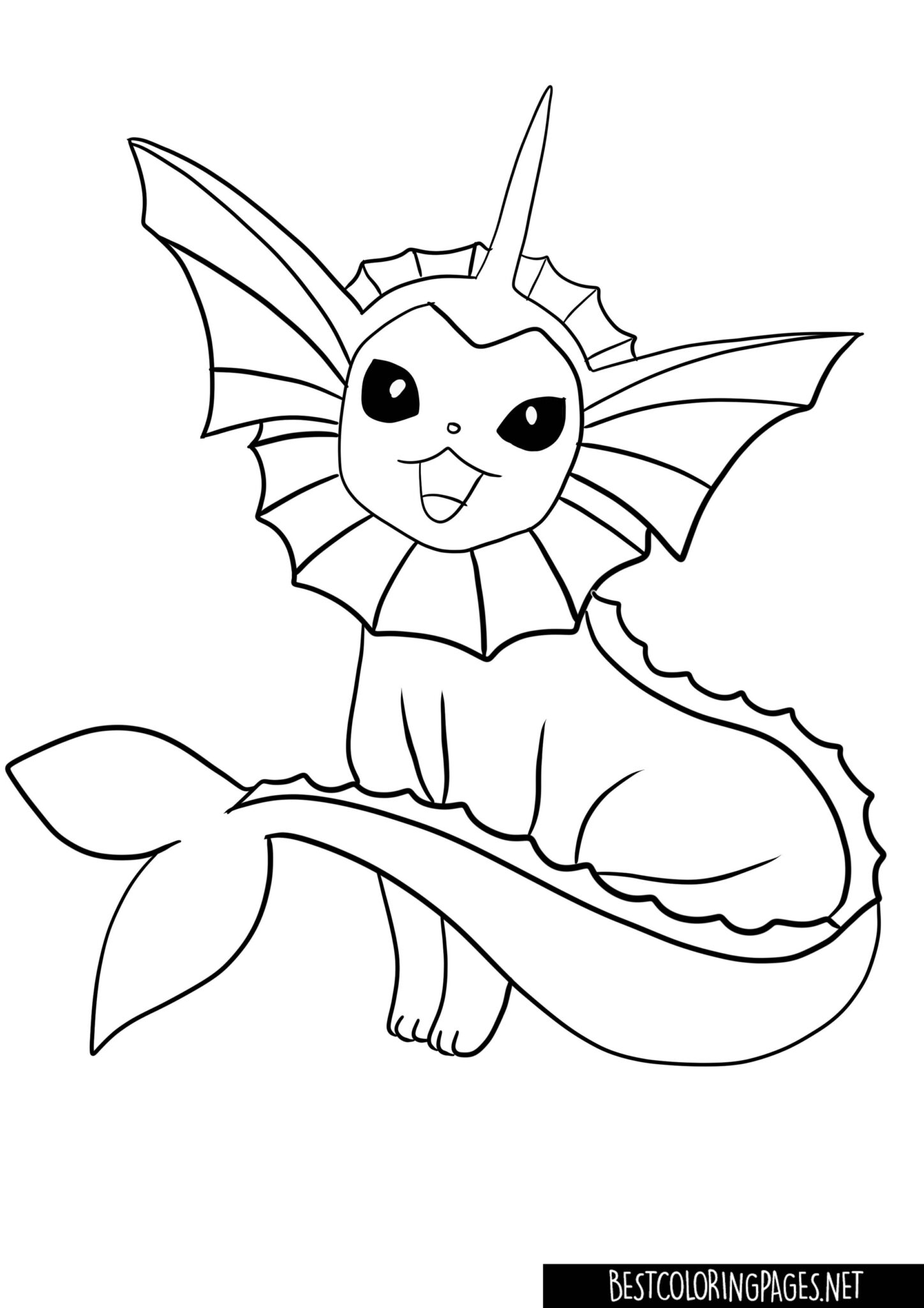 Printable Coloring Page Vaporeon Free Printable Coloring Pages